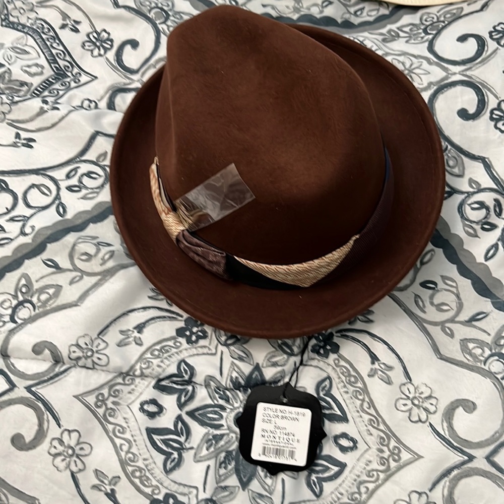 Brown Fedora hat